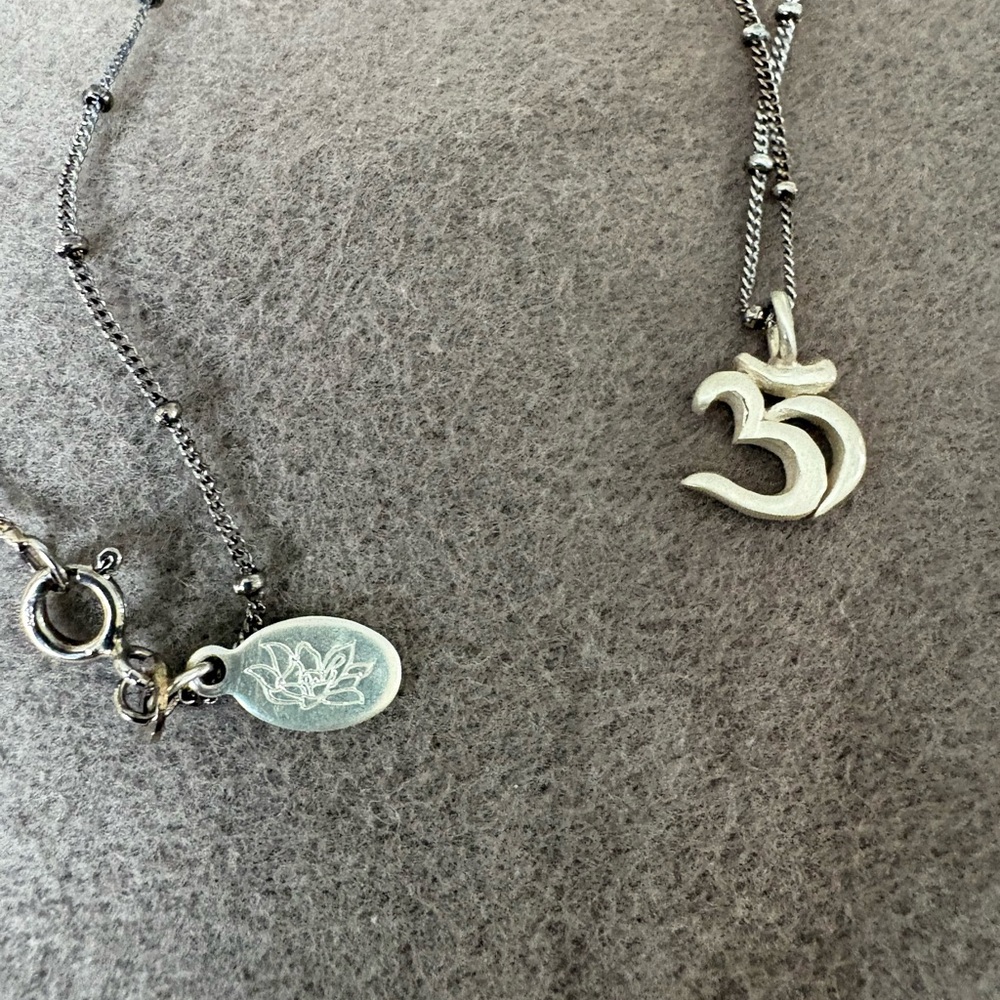 Satya Sterling Silver OM necklace